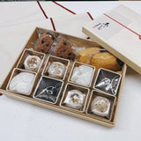 【ギフト用】(1月中旬発送分) 軽食と餅菓子のセット（木箱入り）（冷凍配送）