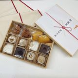 【お歳暮用】(12月発送) 軽食と餅菓子のセット（木箱入り）（冷凍配送）